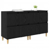 Komody 2 pcs Czarny Dąb 60 x 35 x 70 cm Materiał drewnopochodny