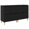 Komody 2 pcs Czarny Dąb 60 x 35 x 70 cm Materiał drewnopochodny