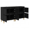 Komody 2 pcs Czarny Dąb 60 x 35 x 70 cm Materiał drewnopochodny