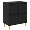 Komody 2 pcs Czarny Dąb 60 x 35 x 70 cm Materiał drewnopochodny