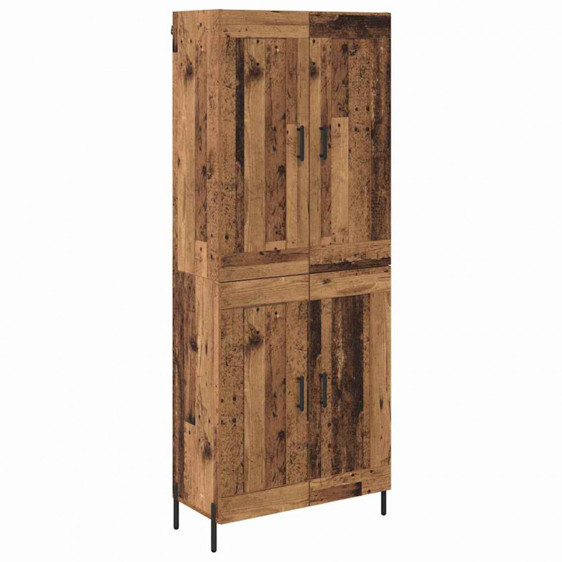 Highboard 2 pcs Stare drewno Materiał drewnopochodny