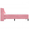Rama łóżka z materacem z materacem Różowy 80 x 200 cm Aksamit