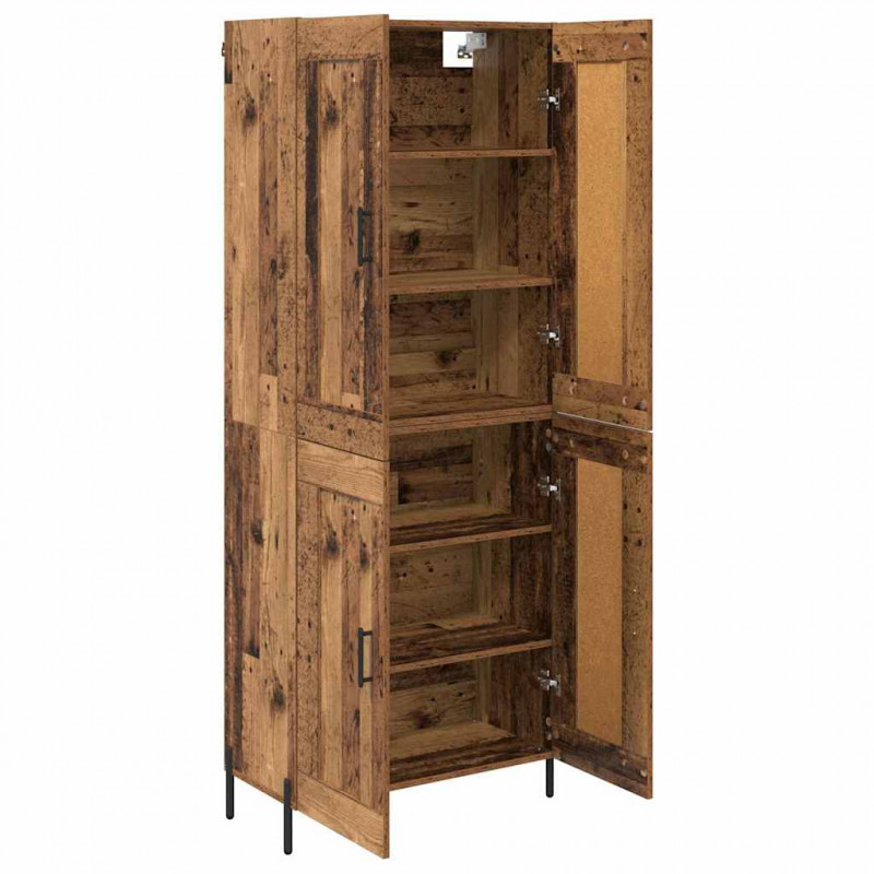 Highboard 2 pcs Stare drewno Materiał drewnopochodny