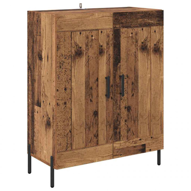 Highboard 2 pcs Stare drewno Materiał drewnopochodny