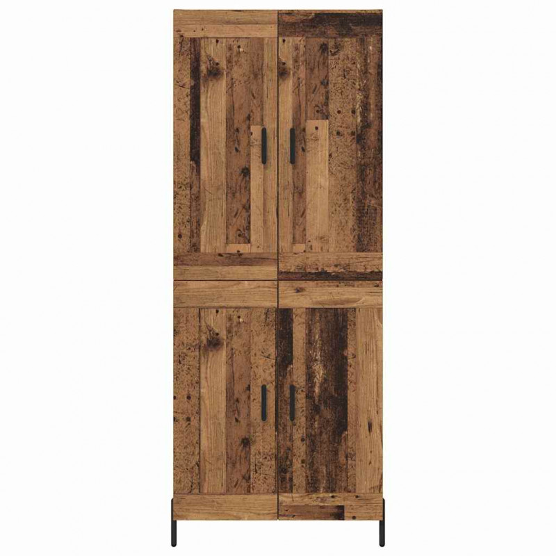 Highboard 2 pcs Stare drewno Materiał drewnopochodny