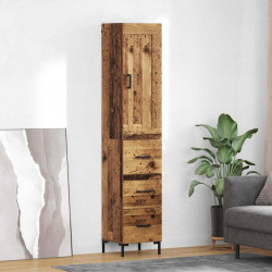 Highboard z szufladą Stare drewno 34,5 x 34 x 180 cm