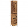 Highboard z szufladą Stare drewno 34,5 x 34 x 180 cm