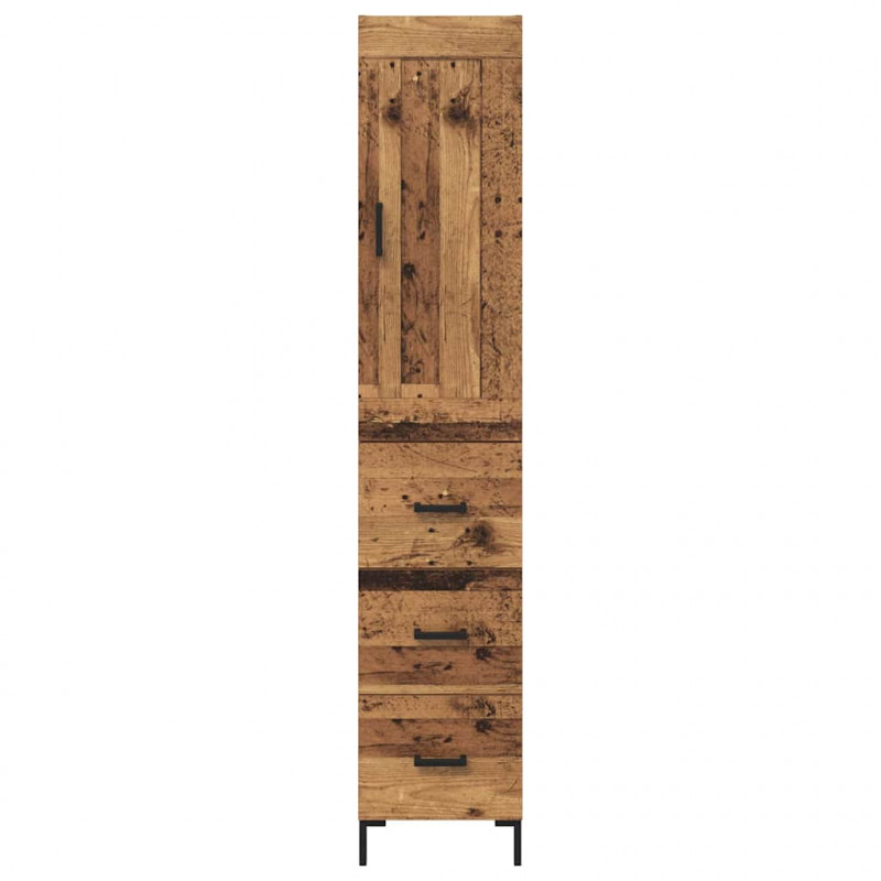 Highboard z szufladą Stare drewno 34,5 x 34 x 180 cm
