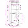 Highboard Stare drewno 69,5 x 32,5 x 180 cm