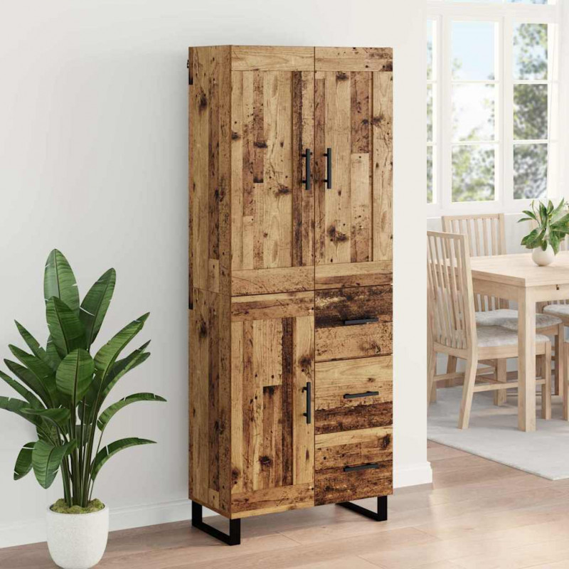 Highboard z szufladą Stare drewno 69,5 x 34 x 180 cm