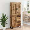 Highboard z szufladą Stare drewno 69,5 x 34 x 180 cm
