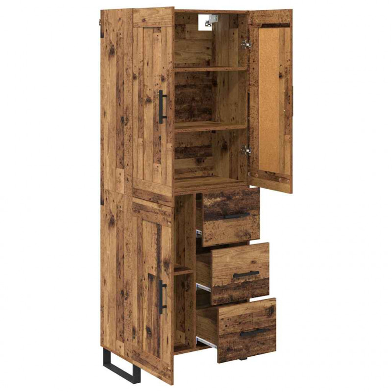 Highboard z szufladą Stare drewno 69,5 x 34 x 180 cm
