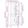 Highboard Stare drewno 69,5 x 34 x 180 cm