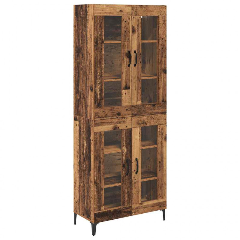 Highboard Montowane na ścianie Stare drewno 69,5 x 34 x 180 cm