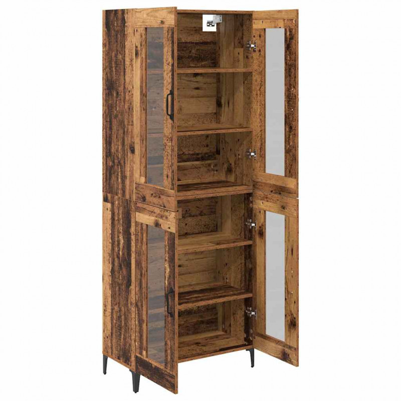 Highboard Montowane na ścianie Stare drewno 69,5 x 34 x 180 cm