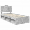 Ramka łóżka Betonowy 90 x 200 cm Lite drewno sosnowe