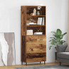 Highboard z szufladą 2 pcs Stare drewno Materiał drewnopochodny