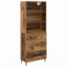 Highboard z szufladą 2 pcs Stare drewno Materiał drewnopochodny