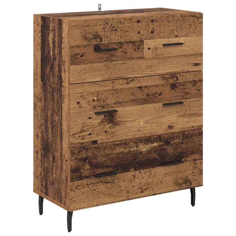 Highboard z szufladą 2 pcs Stare drewno Materiał drewnopochodny