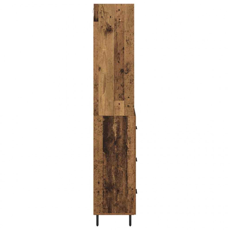 Highboard z szufladą 2 pcs Stare drewno Materiał drewnopochodny