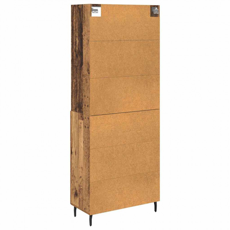Highboard z szufladą 2 pcs Stare drewno Materiał drewnopochodny