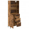 Highboard z szufladą Stare drewno 69,5 x 34 x 180 cm