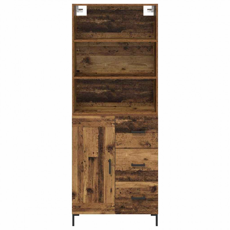 Highboard z szufladą Stare drewno 69,5 x 34 x 180 cm