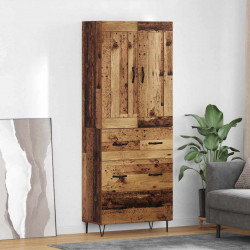 Highboard z szufladą Stare drewno 69,5 x 34 x 180 cm
