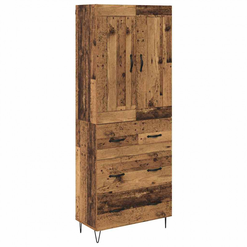 Highboard z szufladą Stare drewno 69,5 x 34 x 180 cm