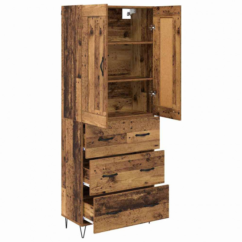 Highboard z szufladą Stare drewno 69,5 x 34 x 180 cm