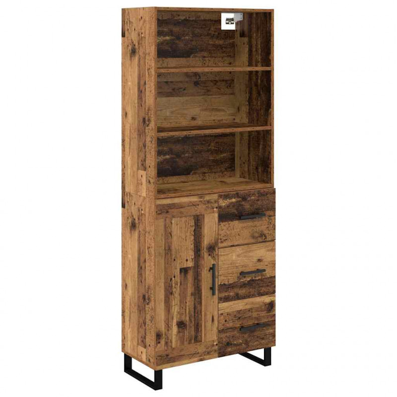 Highboard z szufladą Stare drewno 69,5 x 34 x 180 cm