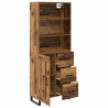 Highboard z szufladą Stare drewno 69,5 x 34 x 180 cm