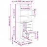 Highboard z szufladą Stare drewno 69,5 x 34 x 180 cm