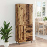 Highboard z szufladą 2 pcs Stare drewno Materiał drewnopochodny