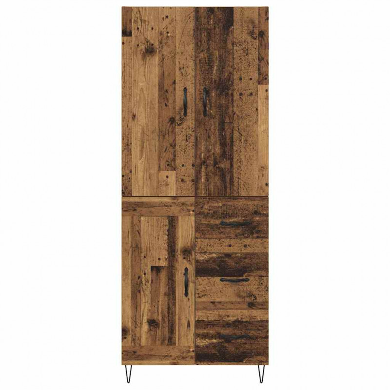 Highboard z szufladą 2 pcs Stare drewno Materiał drewnopochodny