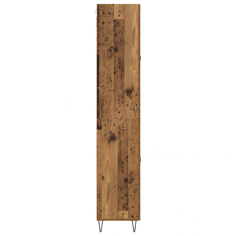 Highboard z szufladą 2 pcs Stare drewno Materiał drewnopochodny