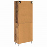 Highboard z szufladą 2 pcs Stare drewno Materiał drewnopochodny