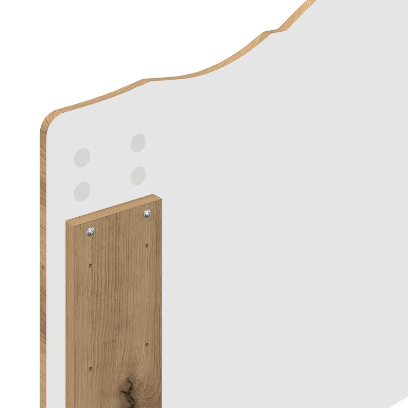 Ramka łóżka Dąb rzemieślniczy 90 x 200 cm Lite drewno sosnowe
