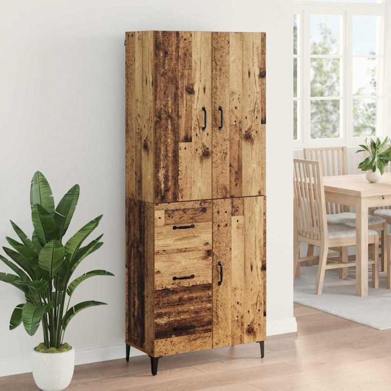 Highboard Montowane na ścianie Stare drewno 69,5 x 34 x 180 cm