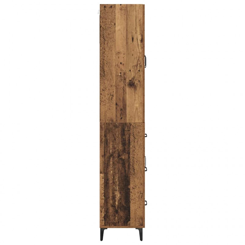 Highboard Montowane na ścianie Stare drewno 69,5 x 34 x 180 cm