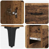 Highboard Montowane na ścianie Stare drewno 69,5 x 34 x 180 cm
