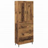 Highboard z szufladą 2 pcs Stare drewno Materiał drewnopochodny