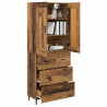 Highboard z szufladą 2 pcs Stare drewno Materiał drewnopochodny