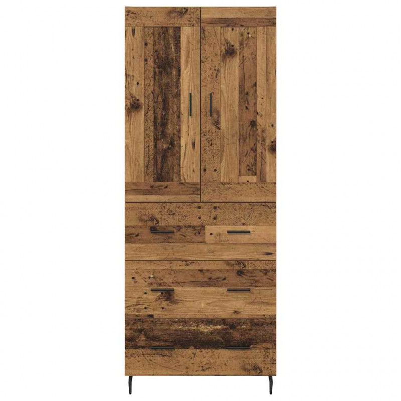Highboard z szufladą 2 pcs Stare drewno Materiał drewnopochodny