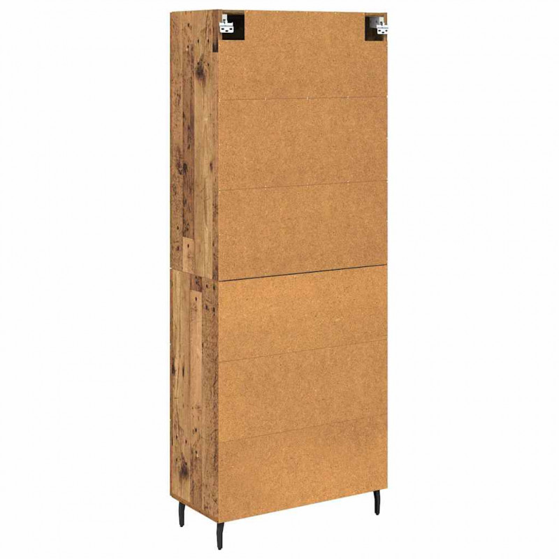 Highboard z szufladą 2 pcs Stare drewno Materiał drewnopochodny