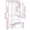 Highboard z szufladą 2 pcs Stare drewno Materiał drewnopochodny