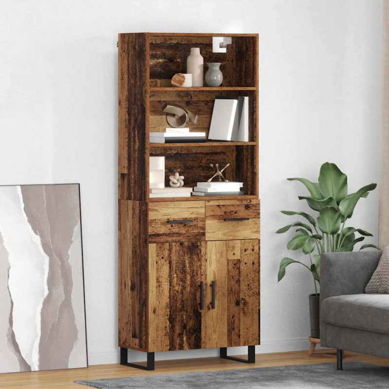 Highboard z szufladą Stare drewno 69,5 x 34 x 180 cm