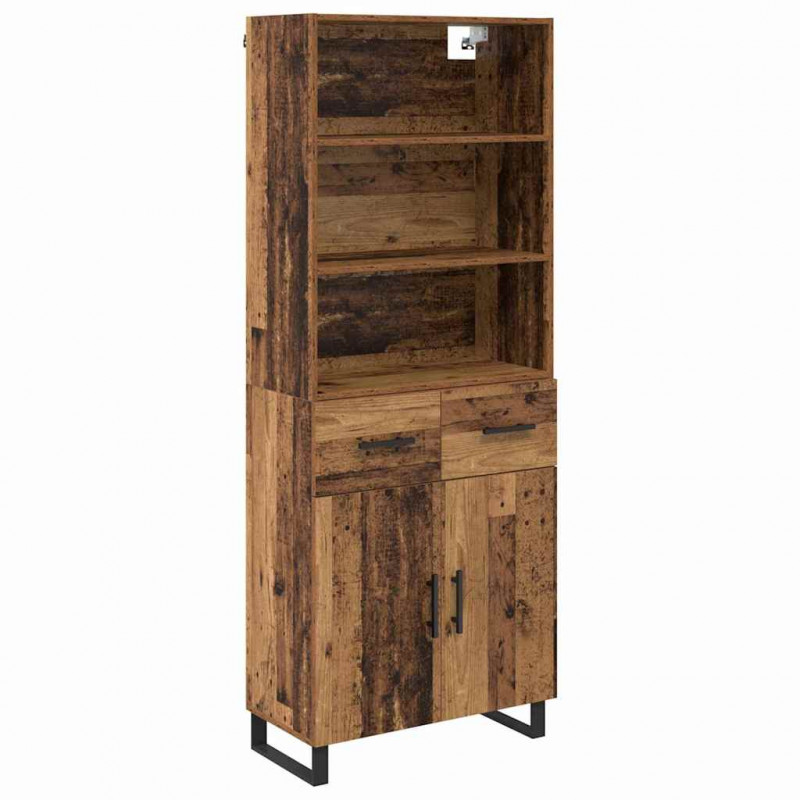 Highboard z szufladą Stare drewno 69,5 x 34 x 180 cm