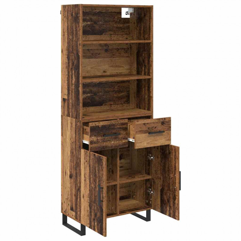 Highboard z szufladą Stare drewno 69,5 x 34 x 180 cm