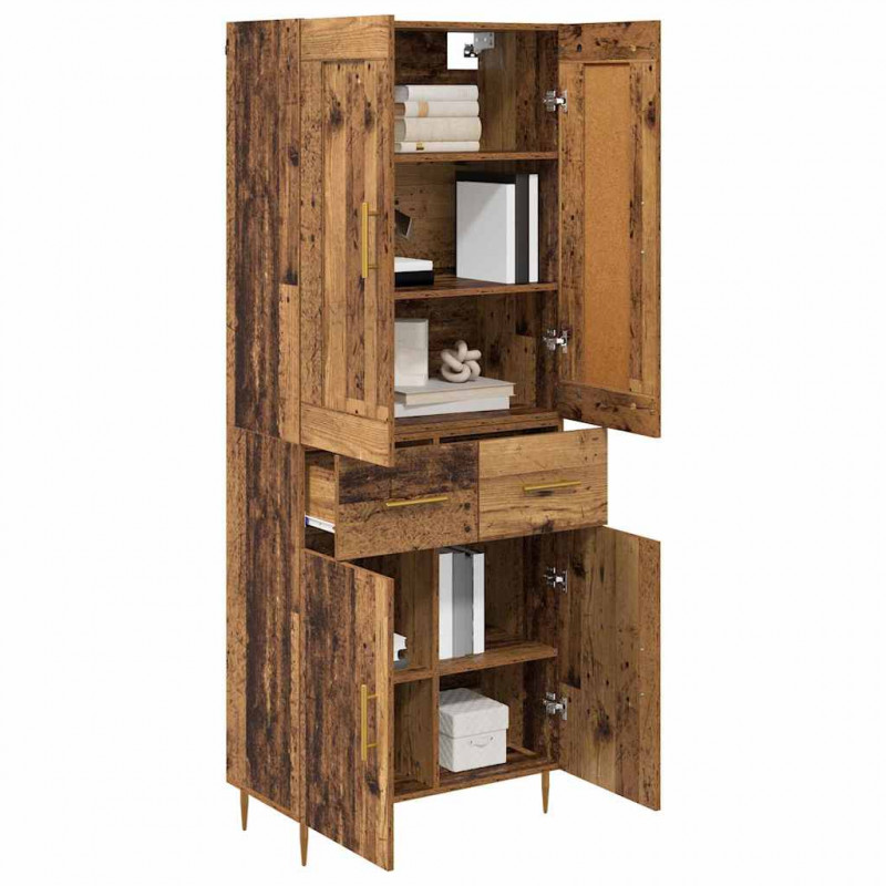 Highboard z szufladą Stare drewno 69,5 x 34 x 180 cm